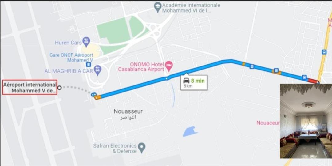 Adorable Apartamento A 8 Min Del Aeropuerto De Casablanca,Wifi Ultra Rapido Y Parking Gratis Derroua Luaran gambar
