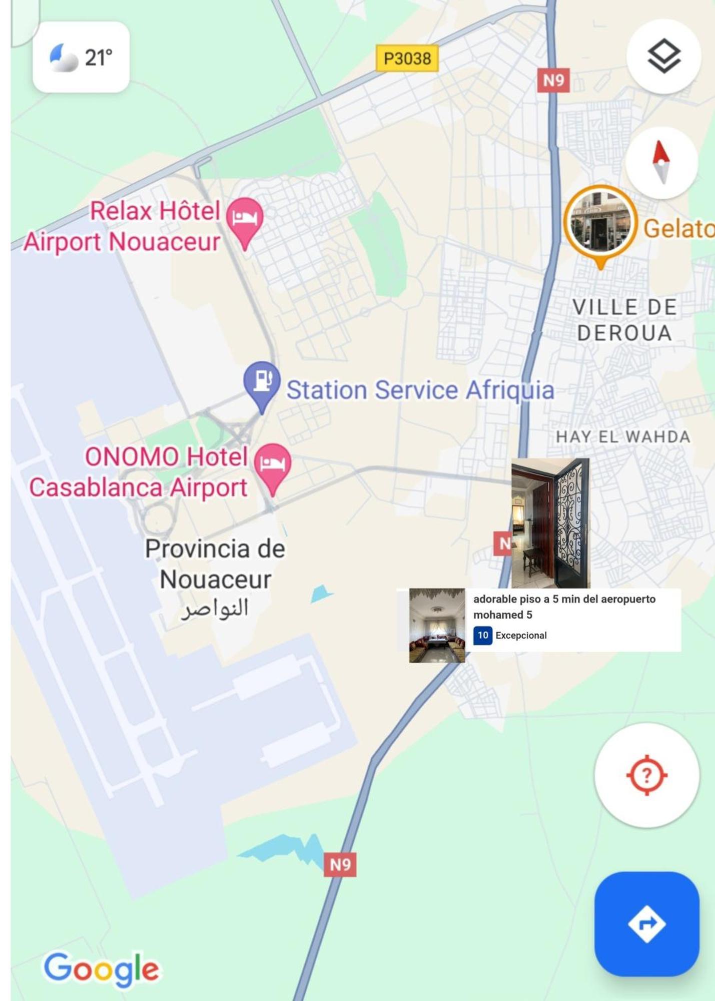 Adorable Apartamento A 8 Min Del Aeropuerto De Casablanca,Wifi Ultra Rapido Y Parking Gratis Derroua Luaran gambar